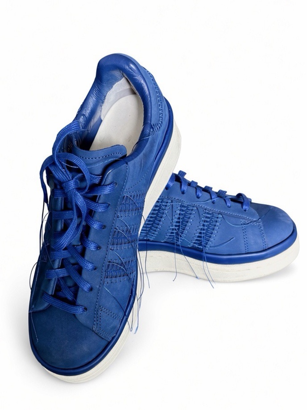 Y-3 Men’s Royal Blue Low-Top Sneakers with White Sole